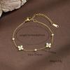 Elegant Four-Leaf Clover Stainless Steel Necklace and Earring Set