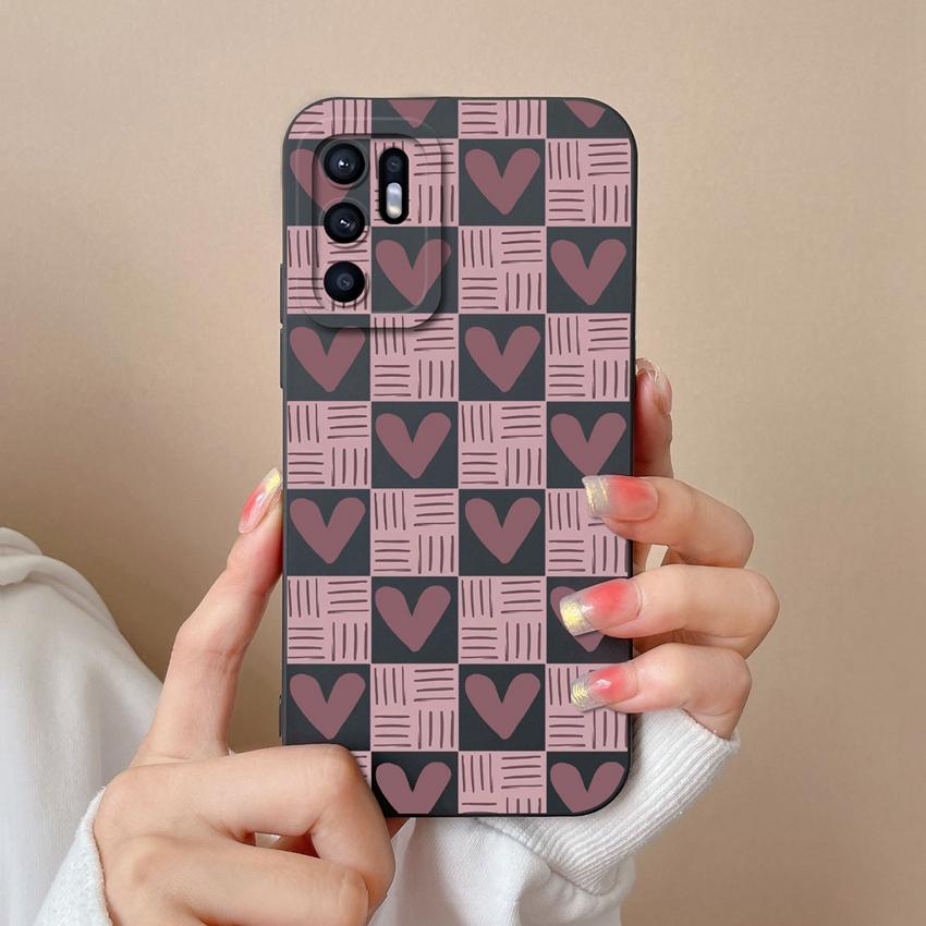 For Oppo Reno6 7 8 10 Pro Lite 6z 7z 8z Phone Cover Fashion Oil Painting Black Cat Patterns Soft Casing Screen Protector Anti Slip Shell For Oppo Case