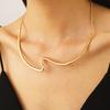 Ins Light Luxury Geometric Wave Necklace – Exaggerated High-Quality Collar Jewelry for Women