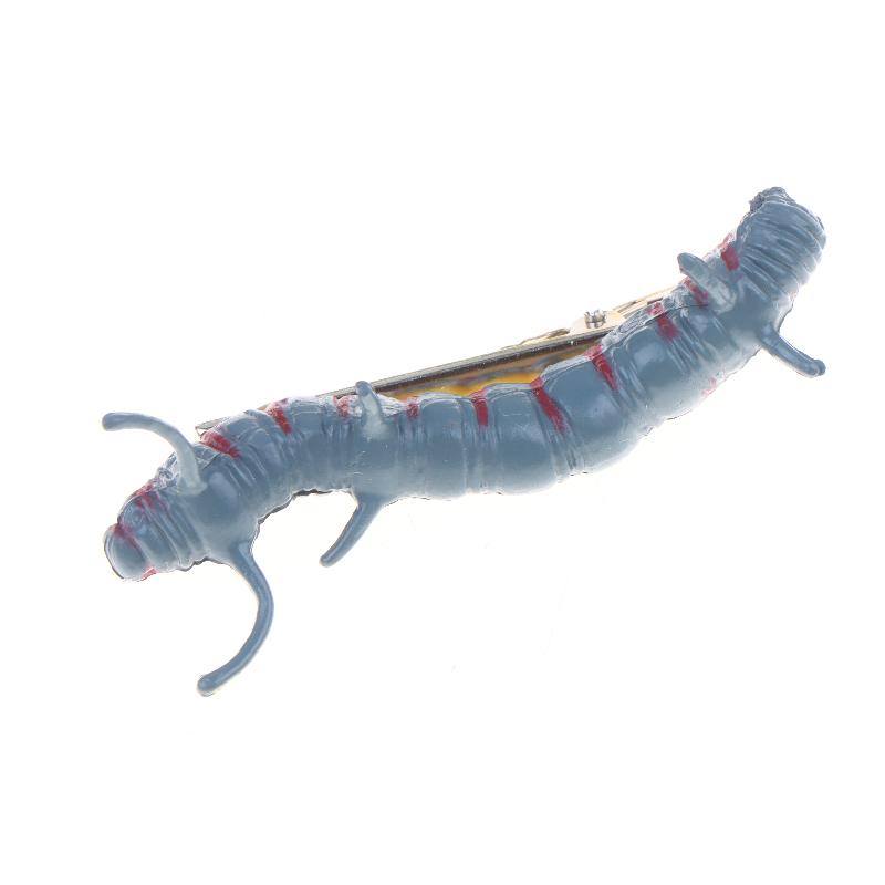 6/12Pcs Simulation Spooky Caterpillars Hair Clip Funny Creative 3D Crawl Insect Duckbill Clip Hairpin Prank Party Hair Accessory