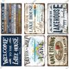 Putuo Decor Lake House Vintage Tin Signs Rustic Plaque Metal Plate Wall Art Decor for Living Room Kitchen and Entryway Posters