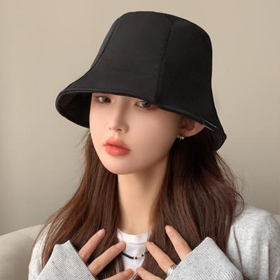 Autumn Hat Women's Fashion Alphabet Solid Color Versatile Bucket Hat Washbasin Hat