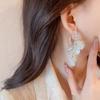 Exquisite Pearl Shell Flower Drop Dangle Earrings for Women Exaggerated Personality Korea Earring Hoop Jewelry Accessories Gift