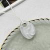 4 Colors Minimalist Wine Red Black Acrylic Long Pendant Necklace For Women Vintage Leather Rope Chain Sweater Chain New