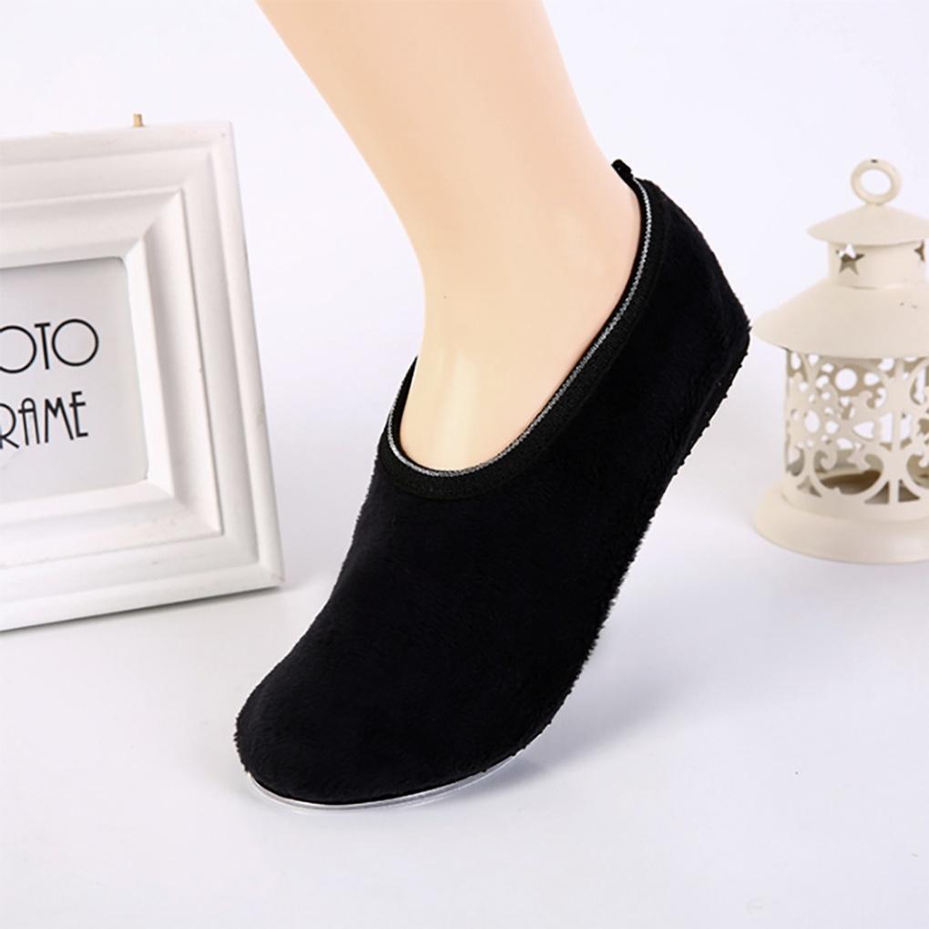 Winter non-slip fleece lined socks 225-245mm black thermal socks