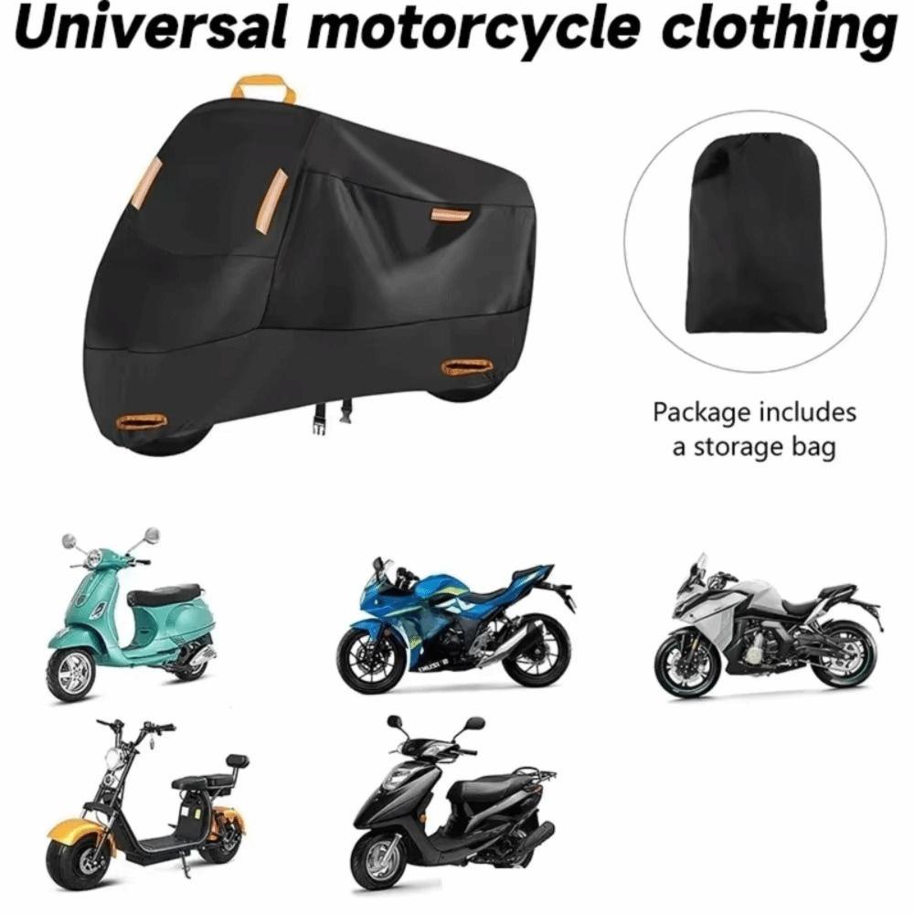 Thickened Motorcycle Cover 210D Fabric Scooter Cover Motorcycle Tarpaulin  All Season Dustproof