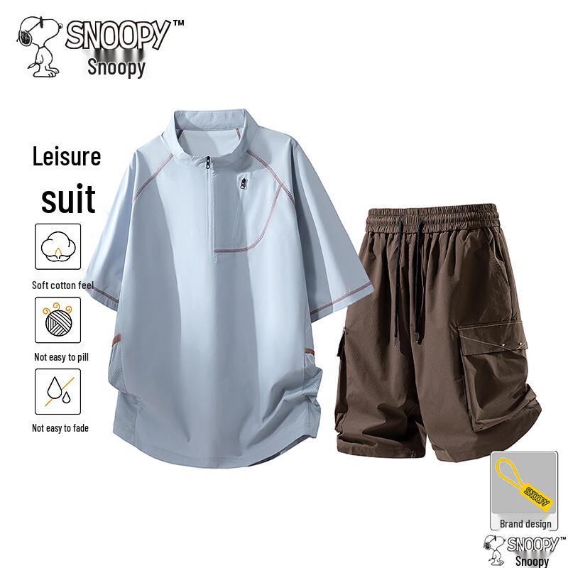

SNOOPY Men s Summer Sport Casual Two-Piece Set L