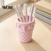 Decorative Desk Accessory 3D Printed Ice Cream Cone Pen Holder, Waffle Base And Drip Multifunctional Brush Holder Top Organizer, Multi-functional
