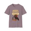 Unisex Softstyle Funny Crow Podcast T-Shirt: “Murder, Actually” Nevermore Quote
