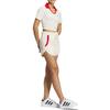 (WMNS) Adidas Originals X Notitle Tennis Crop Short Sleeve Polo Shirt 'White Red' Women's IN1082