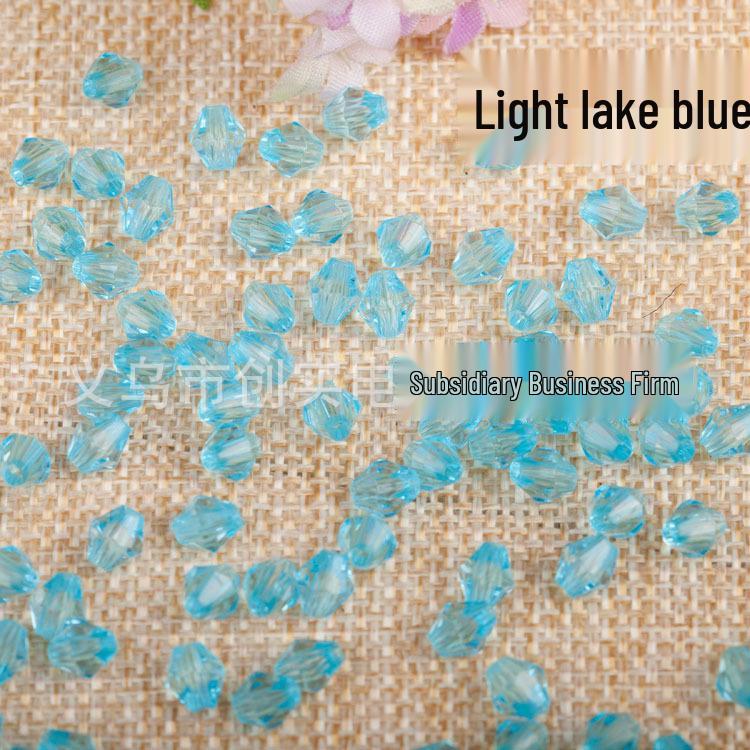 6-10mm Double-Pointed Transparent Acrylic Beads for DIY Projects 6mm