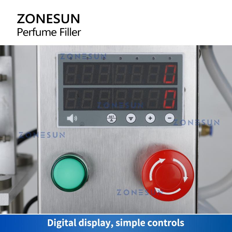 ZONESUN ZS-YTZL500S Manual Vacuum Pneumatic Perfume Filling Machine For Bottle Liquid Cologne Fragrance Scent Vial Beverage