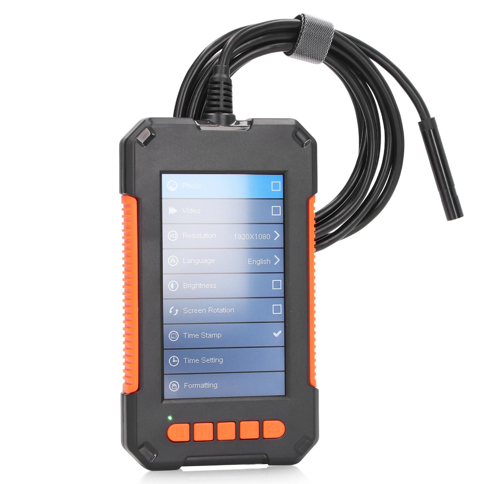 

Industrial Endoscope 1080P Digital Borescope Inspection Sewer Camera 4.3in IPS Screen 8mm Lens 5meter