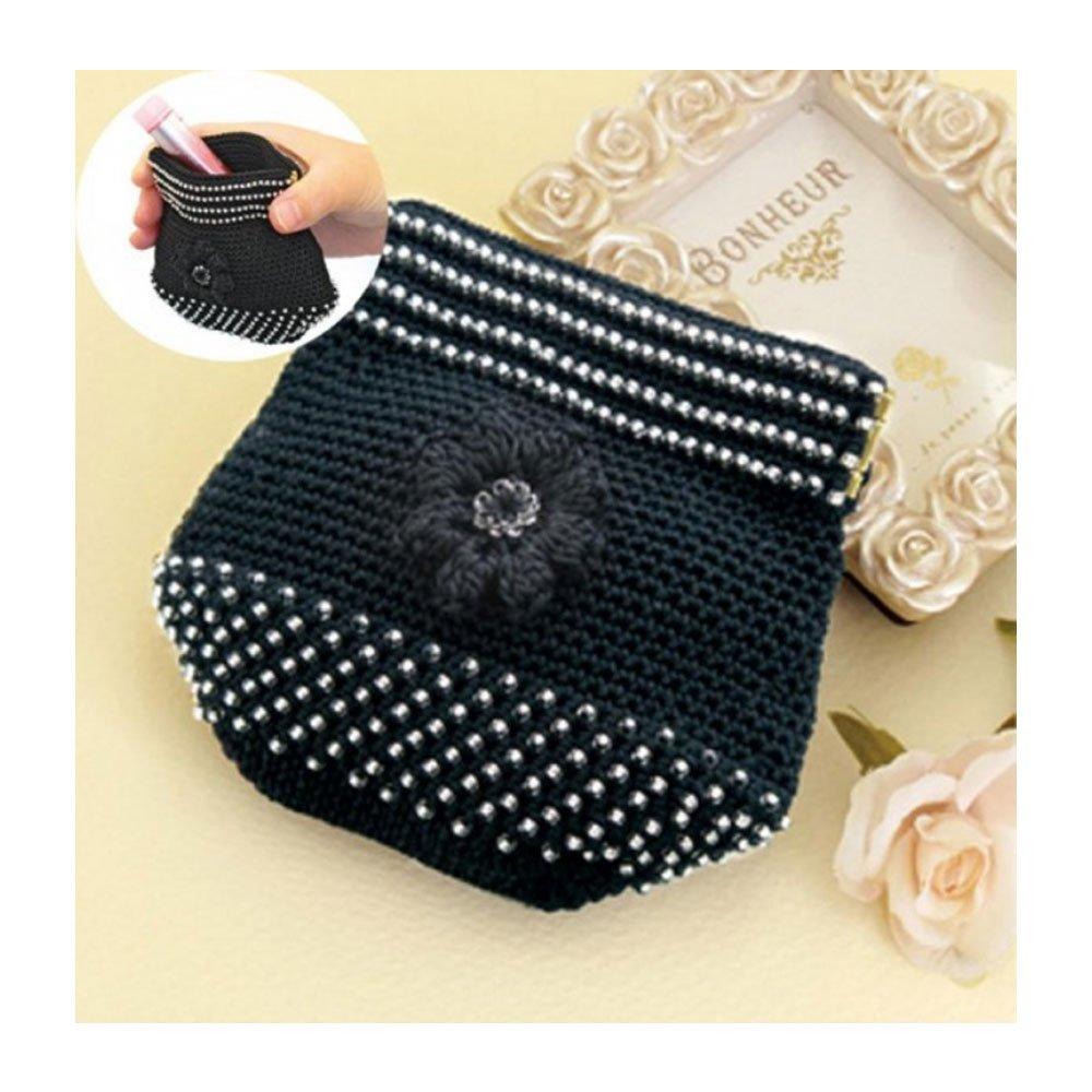 Olympus Thread Emmy Grande Bead Crochet Kit Flower Pouch (Black) EG-109 941002