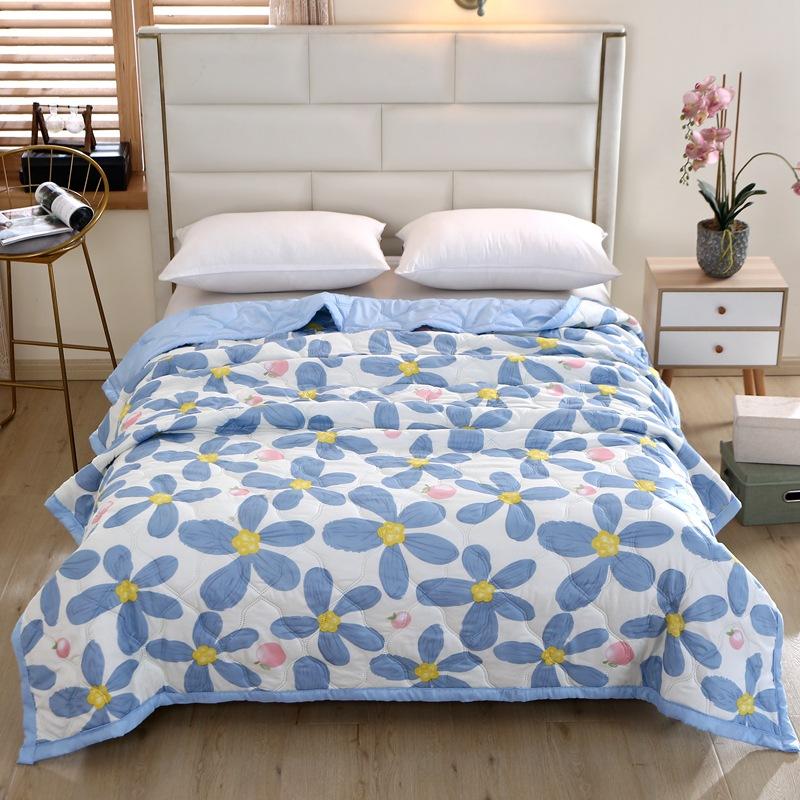 Summer thin blanket, new air conditioning quilt, gift, skin friendly washed cotton, summer cool quilt