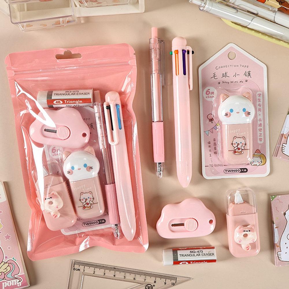 Lernmaterialien Kugelschreiber Lernset Radiergummi Anzug Cartoon Korrekturband Geschenk zum Schulanfang