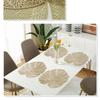 3pcs Hollow Table Mat Anti-stain Coaster Kitchen Accessories Leaf Shape Placemat  Hotel