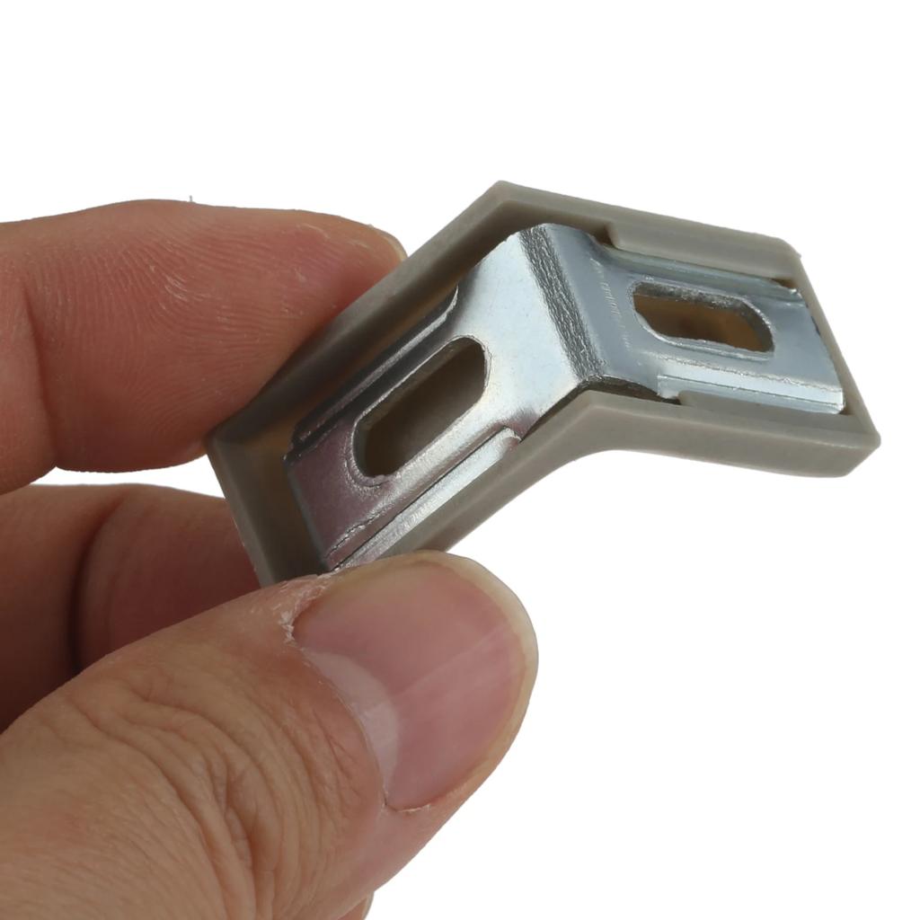 20Pcs 90 Degrees L Shape Corner Brackets with Plastic Cover Right Angle Corner Brace Joint for Shelves Wooden Furniture Cabinet