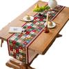 1PC Christmas Vintage Patchwork Table Runner, Thickened Cotton Linen, 200×35cm, Tablecloth with High Colorfastness, Festive Atmosphere
