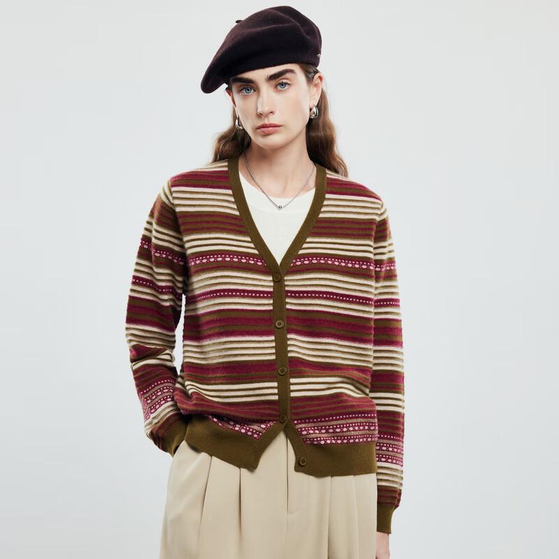 

ПАЛУОПО Ретро Кашемировый Кардиган в стиле Фэр Айл L 165/105