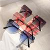 Vintage Brand Designer Rimless Metal Square Sunglasses Women Sun Glasses For Men Trendy Punk Fashion Luxury Ladies Cutting Shade