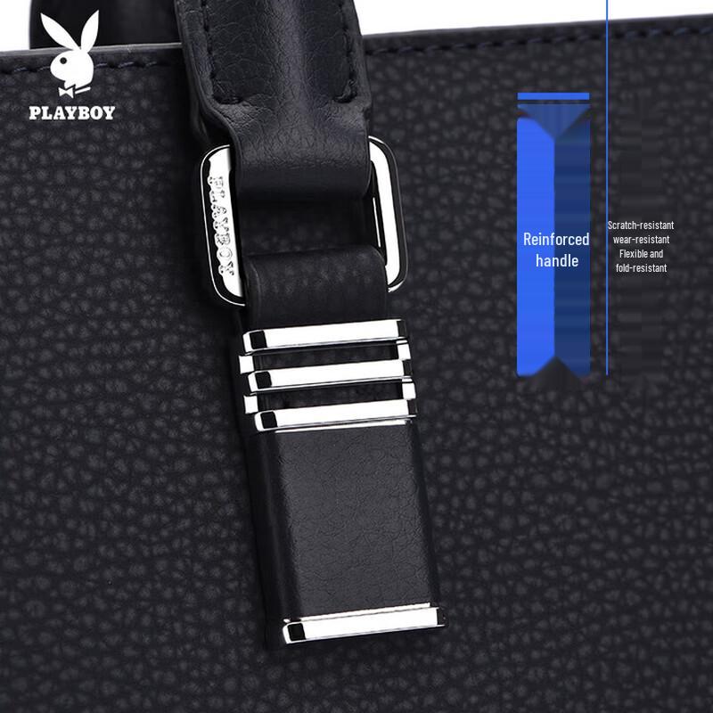 PLAYBOY Men's Leather Business Laptop Messenger Bag