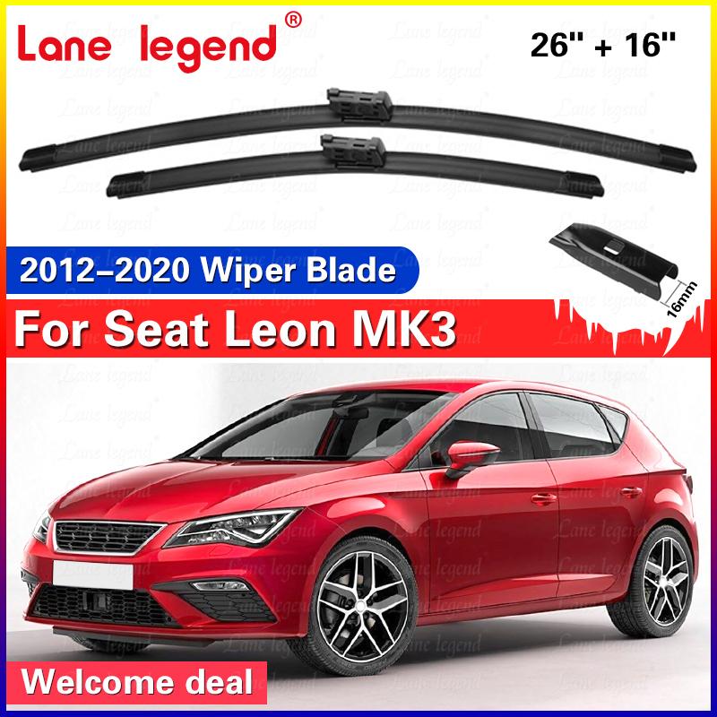 Pair/Set Front Windscreen Windshield Wiper Blades Set For Seat Leon MK3 5F 5F8 2012 2013 2014 2015 2016 2017 2018 Seat Leon