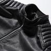 Men's Slim Fit PU Leather Motorcycle Jacket - Korean Style Outerwear