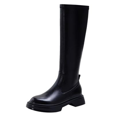 Women Knee-high Boots Genuine Leather Boot Autumn and Winter Knight Boots