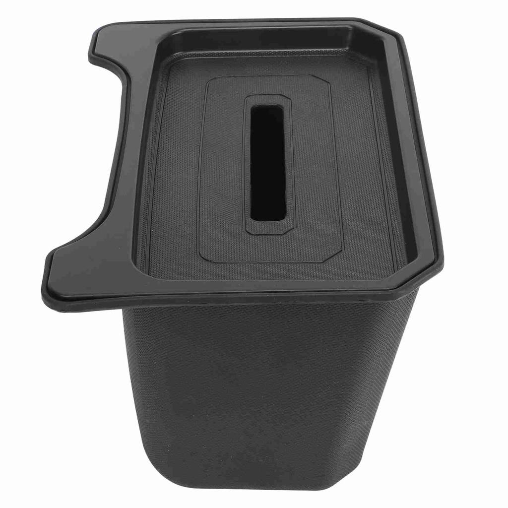 Car Rear Storage Box Large Capacity Slip Resistant Row Seat Organizer Container Replacement For Tesla Model Y Black