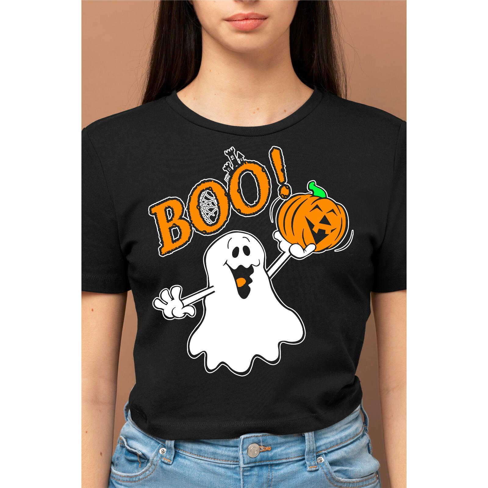 Boo Pumpkin Halloween T-Shirt Funny Trick Or Treat Halloween Gifts Unisex Top XXXXL
