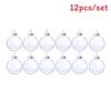 Christmas 12pcs Decoration Transparent Plastic Ball Festival Decoration Pendant