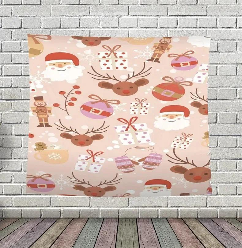 Christmas Theme Abstract Tapestry Living Room Sofa Home Decor Christmas Gift