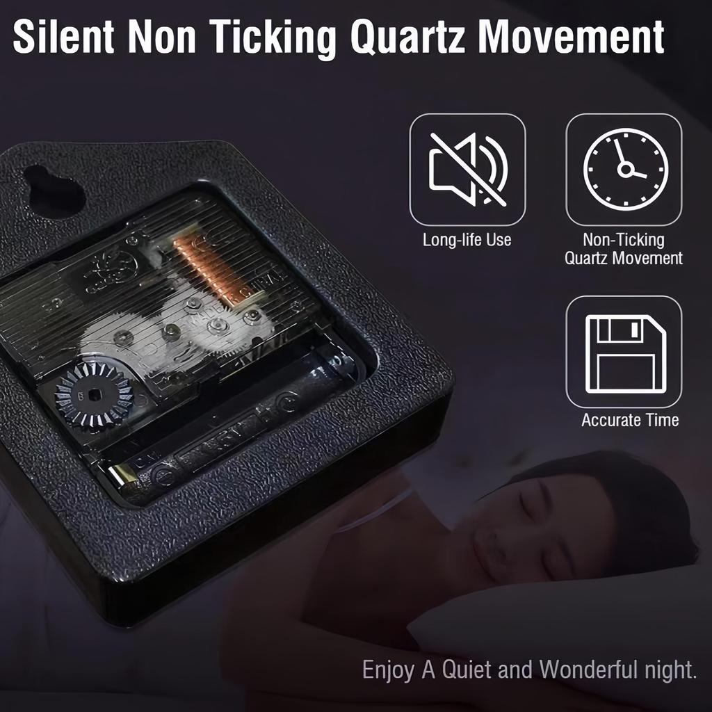 10 inch Wall Clock 2D Flower Home Living Room Decor Large Clock Silent Quartz Clock Home Decoration