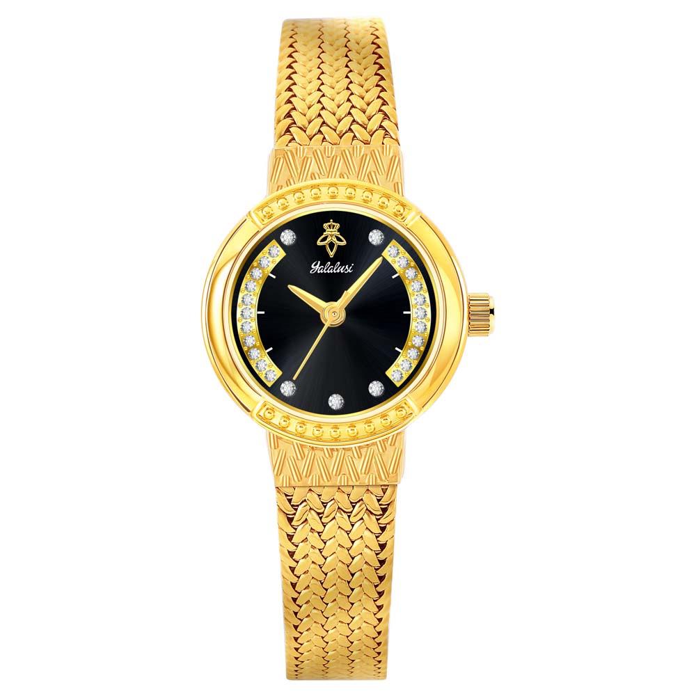 Yalalusi Gold Women Watch Luxury Diamond Quartz Wristwatch Fashion Milan Mesh Band Elegant Ladies Dress Watch Gift NEW