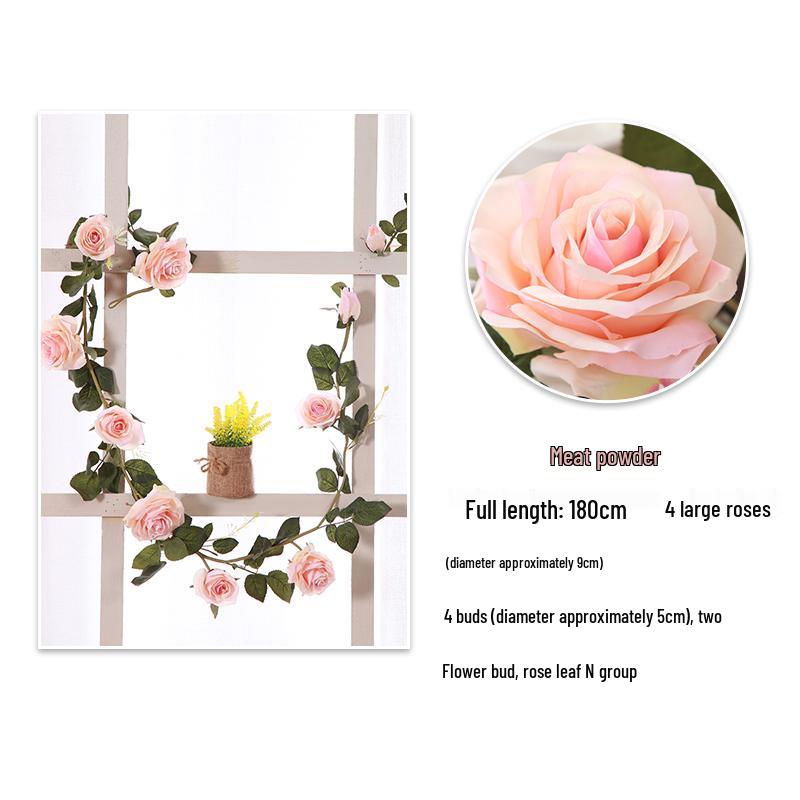 Artificial Rose Vine Hanging Basket and Arch Decoration