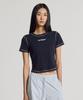 Nyuballanseu Nbneg3W652 / Women Essential Ribbed Short Sleeve Tee (Navy)