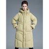 European down jackets for women's new high-end fashion over the knee hooded long thickened winter popular coat tide
