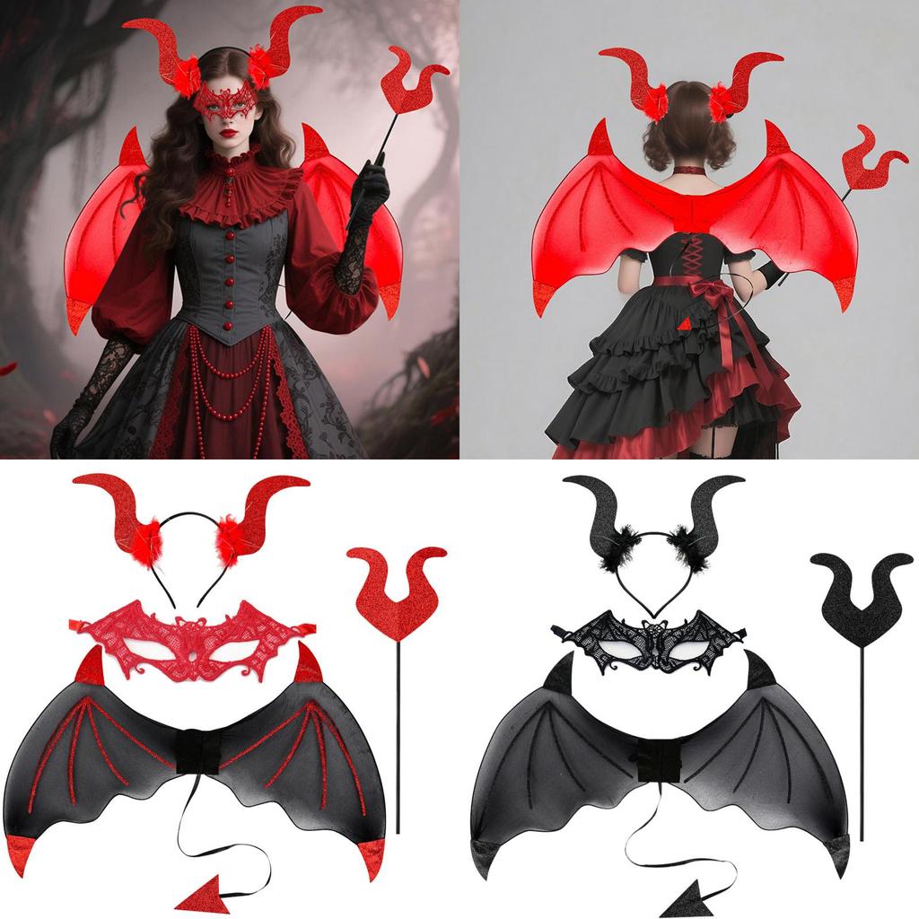 Halloween Demon Horns Costume Headgear For Party Cosplay And Diy Makeup