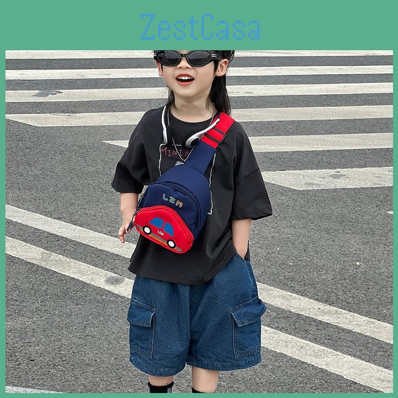 Car Pattern Childrens Canvas Backpack Fun Style School Weekend Bags Outings