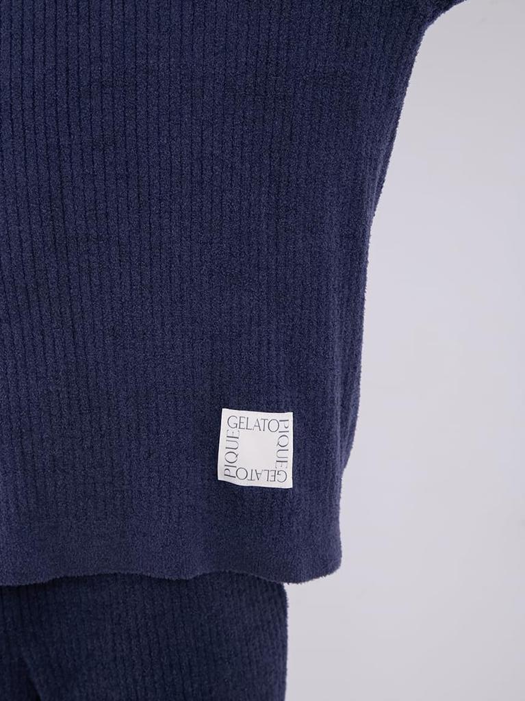 Gelato Pique HOMME Hot Smoothie Rib Pullover PMNT245121 NVY M Men's