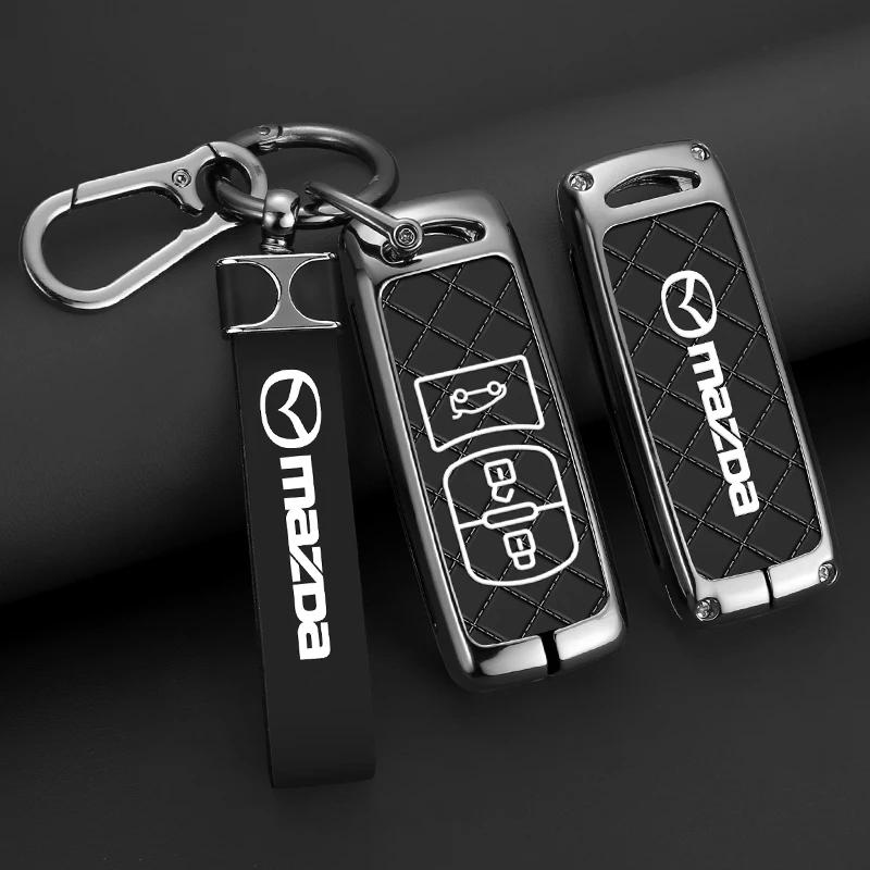 Кожаный чехол-брелок для автомобильного ключа-пульта для Mazda 2 3 6 Atenza Axela Demio CX-5 CX5 CX-3 CX3 CX7 CX-7 CX-9 CX9 MX5