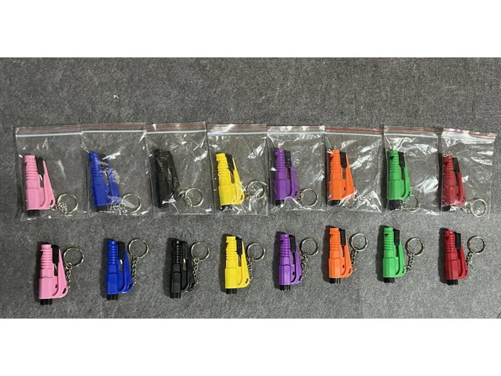 3-in-1 Safety Tool: Whistle, Car Window Breaker, Lifesaving Hammer Keychain