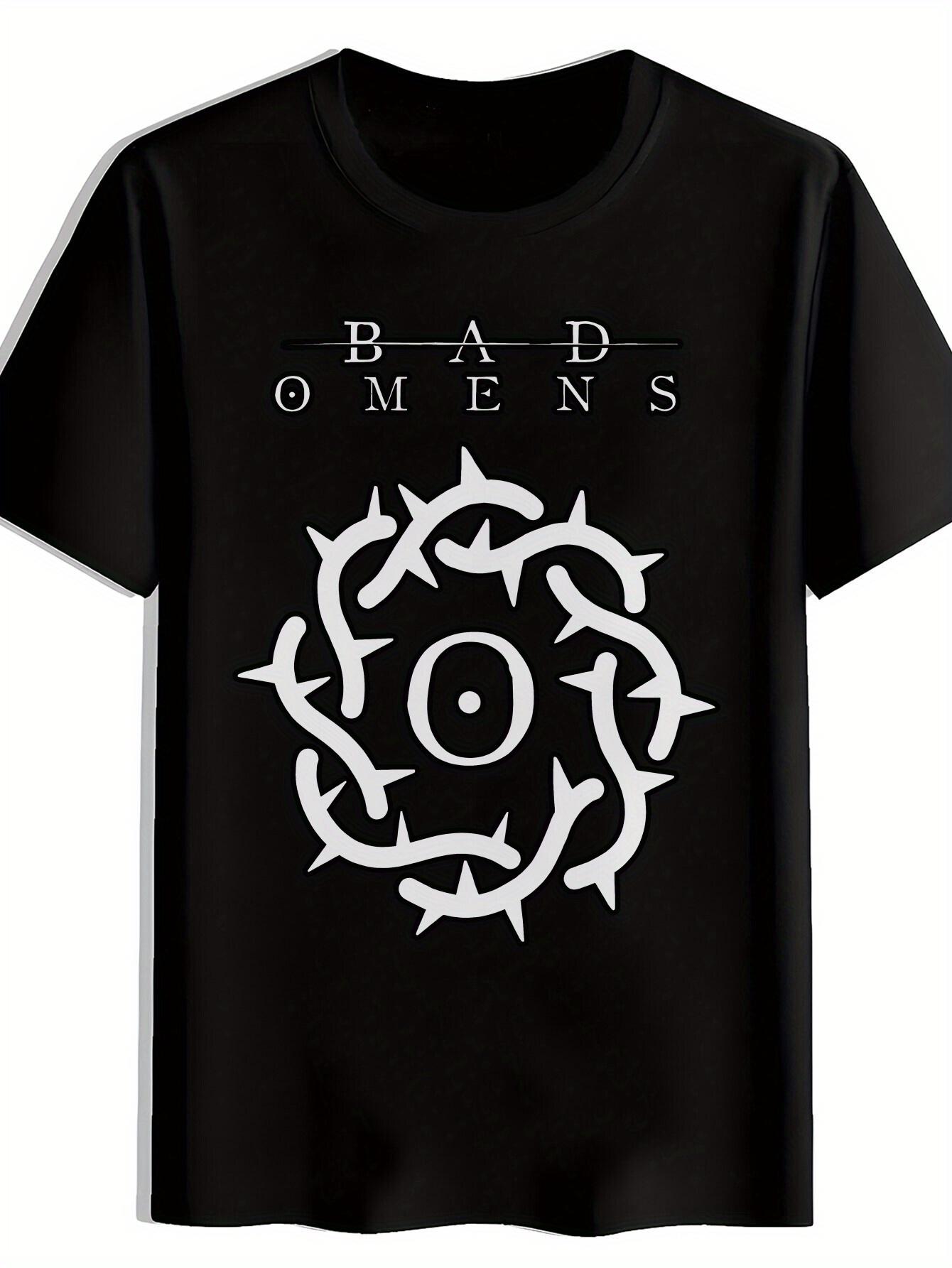 Black T-shirt with Graphic - Retro Rock Band Design XL
