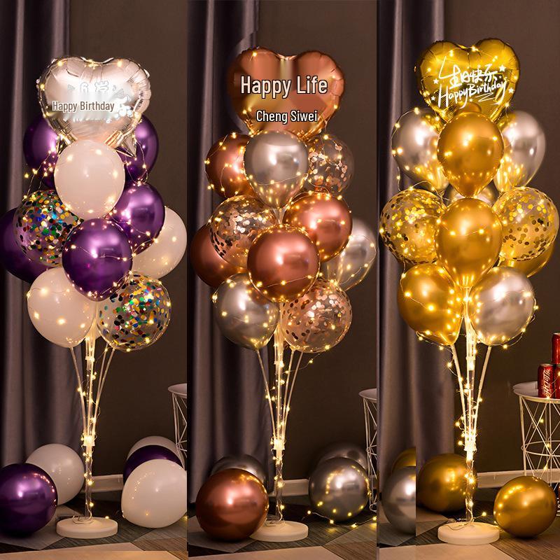 Świecący Stojak Podłogowy na Balony do Dekoracji Urodzinowej Dziecka