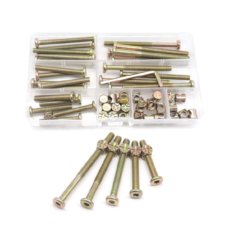 Sechskant-Schrauben mit Zylinderkopf und Zylinderkopfschrauben-Sortiment-Kit für Betten, Kopfteile, Stühle