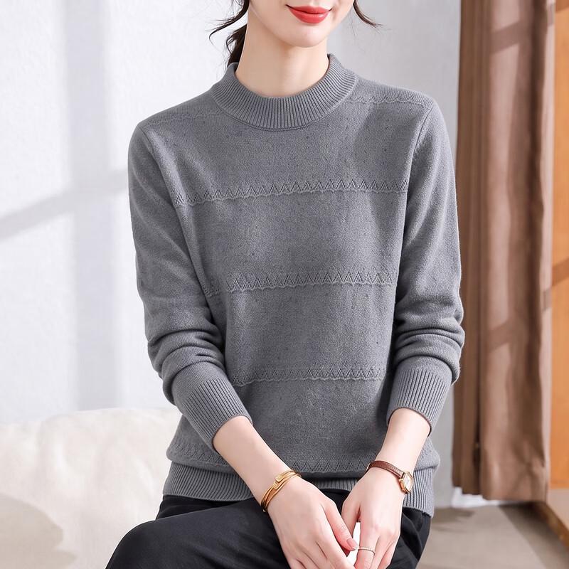 YUZHAOLIN Women's Autumn Crewneck Knit Sweater for Seniors