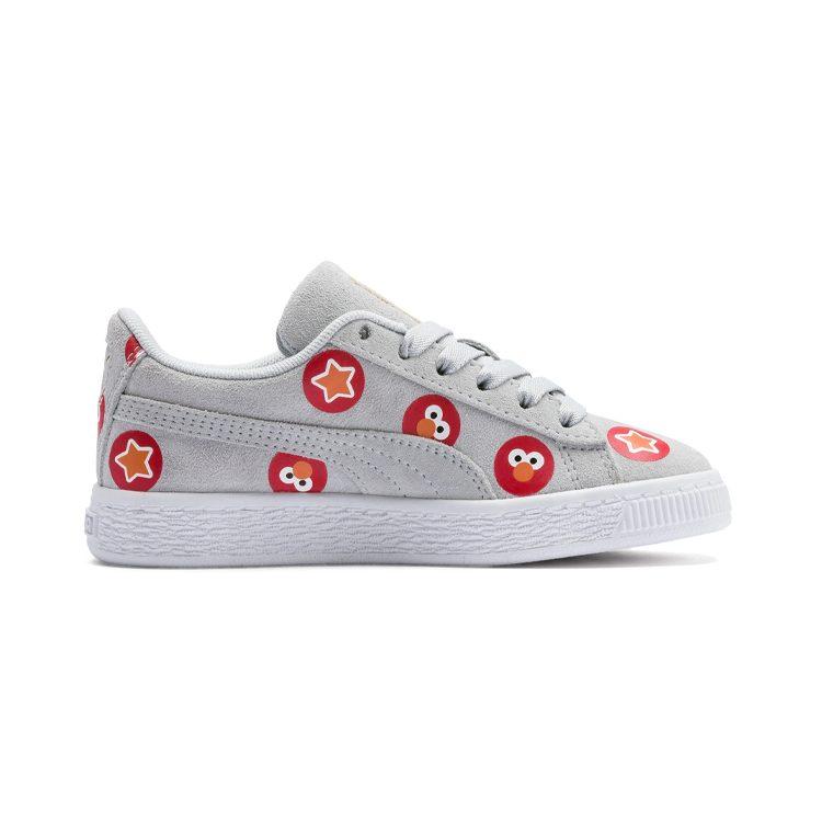PUMA Suede 50 Suede Badge Ps Casual Lightweight Balance Low top Kids' Skateboarding Shoes Gray 370342-02