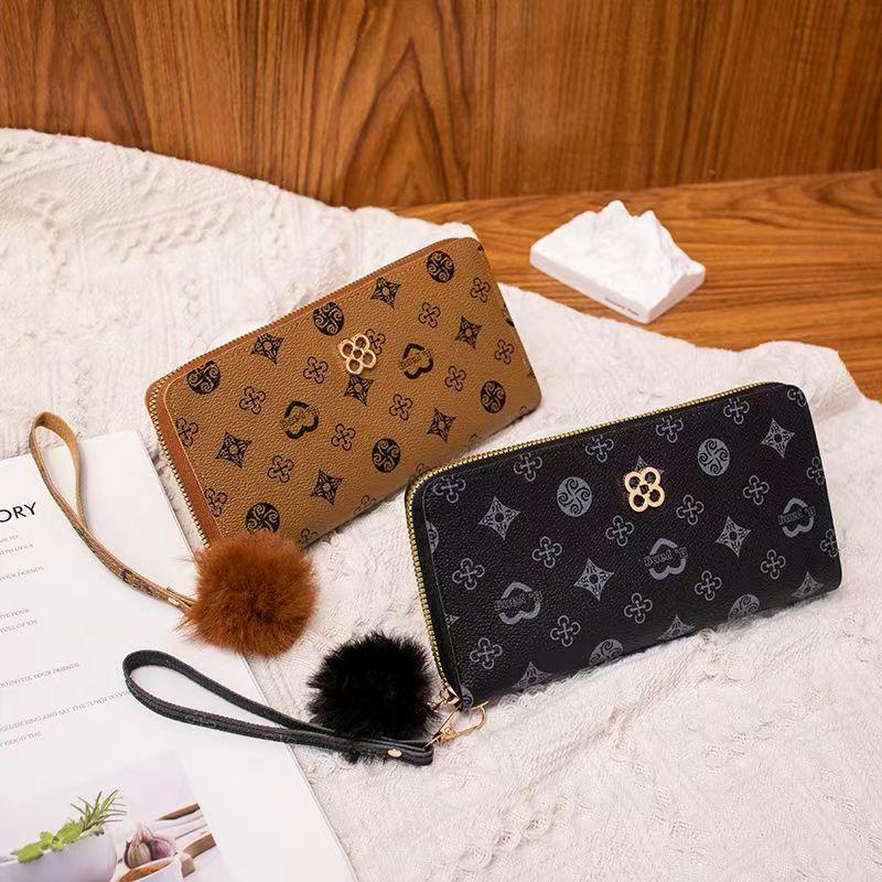 

Women Wallet Fashion Printed Flower Brand Long Zip Clutch Bag Purse for Women