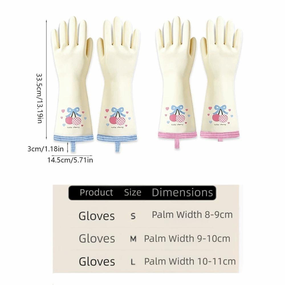Thickened Dishwashing Gloves Waterproof Cleaning Gloves Nitrile Household Gloves Kitchen Cleaning